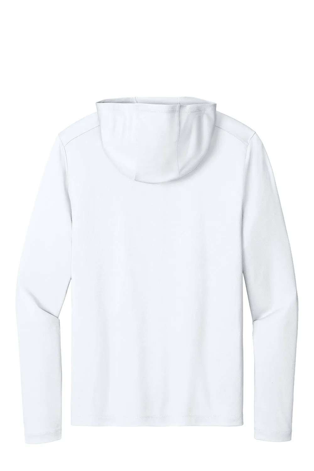 Sport-Tek Mens Posi-UV Pro Moisture Wicking Long Sleeve Hooded T-Shirt Hoodie - White