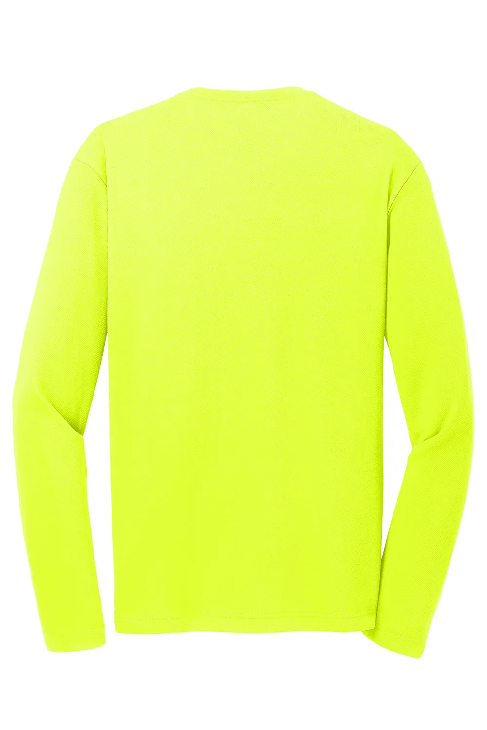 Sport-Tek Mens RacerMesh Moisture Wicking Long Sleeve Crewneck T-Shirt - Neon Yellow
