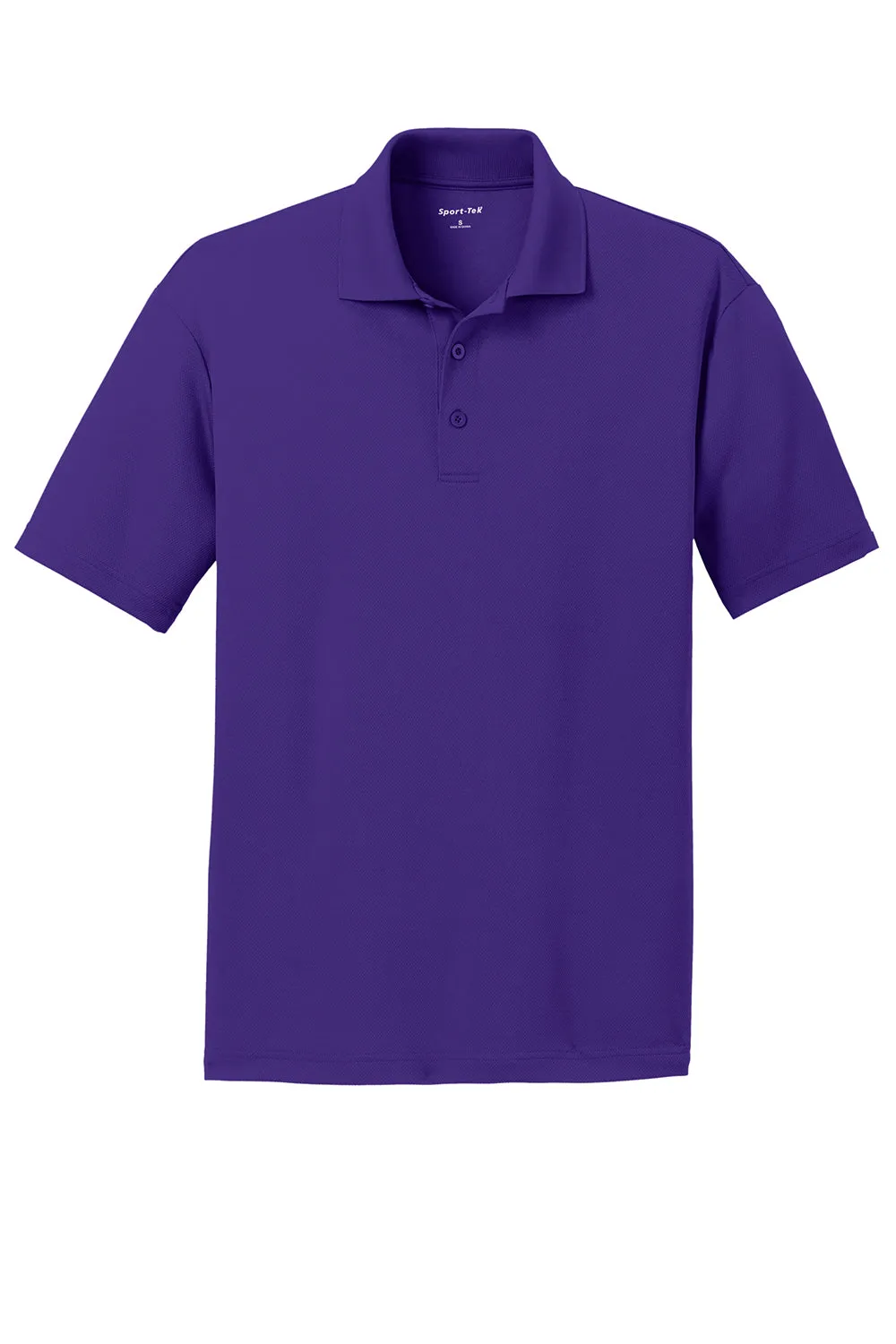 Sport-Tek Mens RacerMesh Moisture Wicking Short Sleeve Polo Shirt - Purple