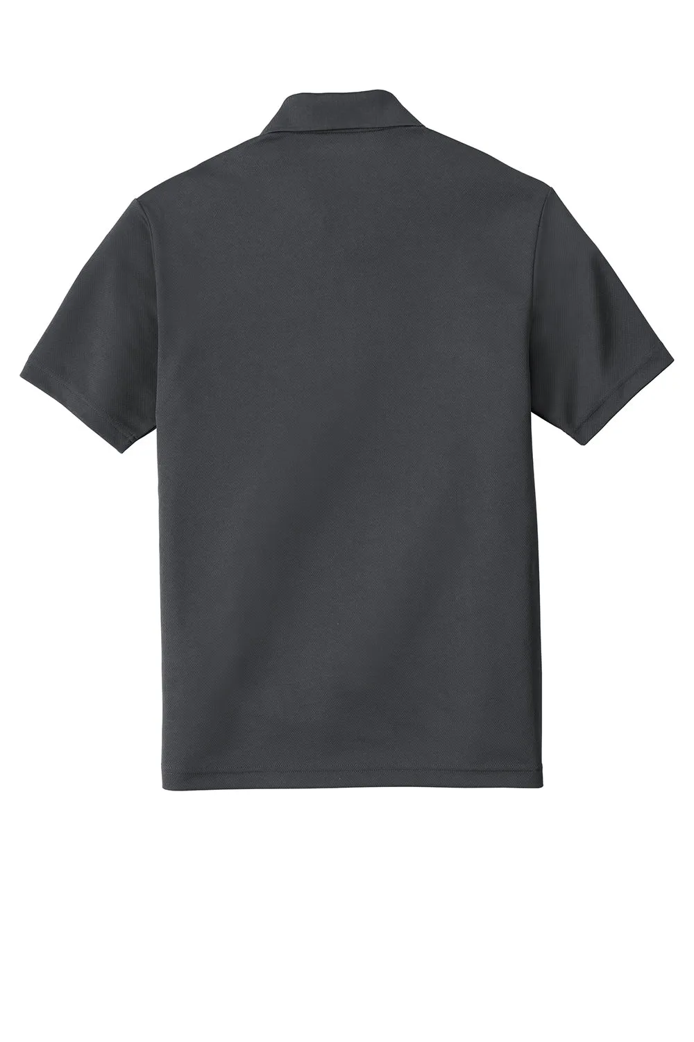 Sport-Tek Mens RacerMesh Moisture Wicking Short Sleeve Polo Shirt w/ Pocket - Graphite Grey