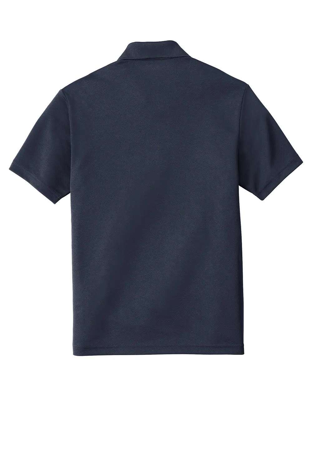 Sport-Tek Mens RacerMesh Moisture Wicking Short Sleeve Polo Shirt w/ Pocket - True Navy Blue