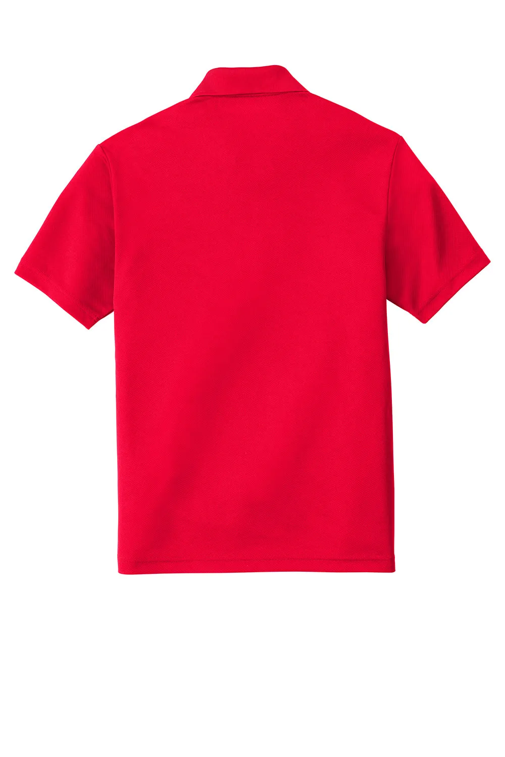 Sport-Tek Mens RacerMesh Moisture Wicking Short Sleeve Polo Shirt w/ Pocket - True Red - Closeout