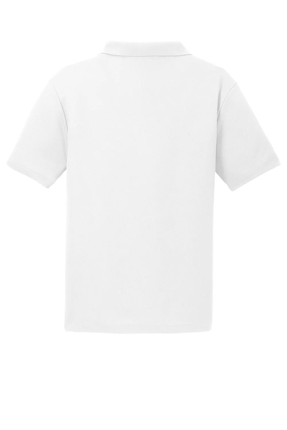 Sport-Tek Mens RacerMesh Moisture Wicking Short Sleeve Polo Shirt - White