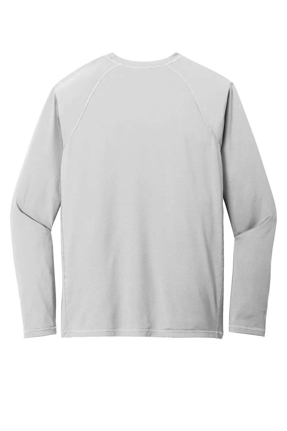 Sport-Tek Mens Rashguard Moisture Wicking Long Sleeve Crewneck T-Shirt - White