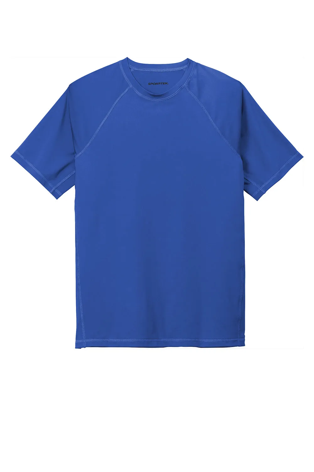 Sport-Tek Mens Rashguard Moisture Wicking Short Sleeve Crewneck T-Shirt - True Royal Blue