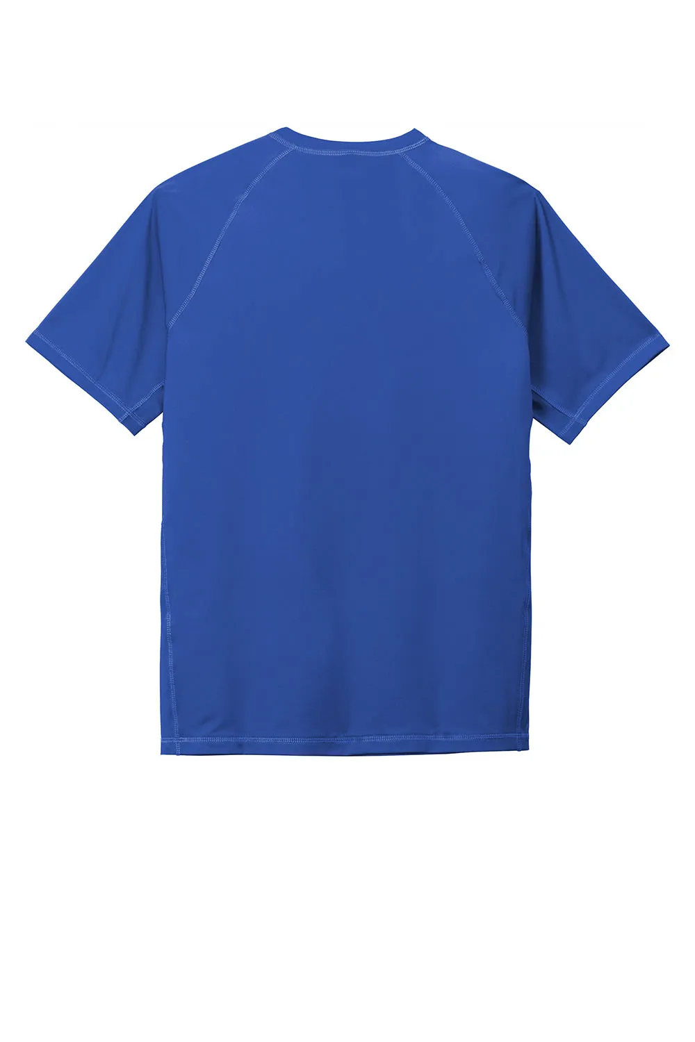Sport-Tek Mens Rashguard Moisture Wicking Short Sleeve Crewneck T-Shirt - True Royal Blue
