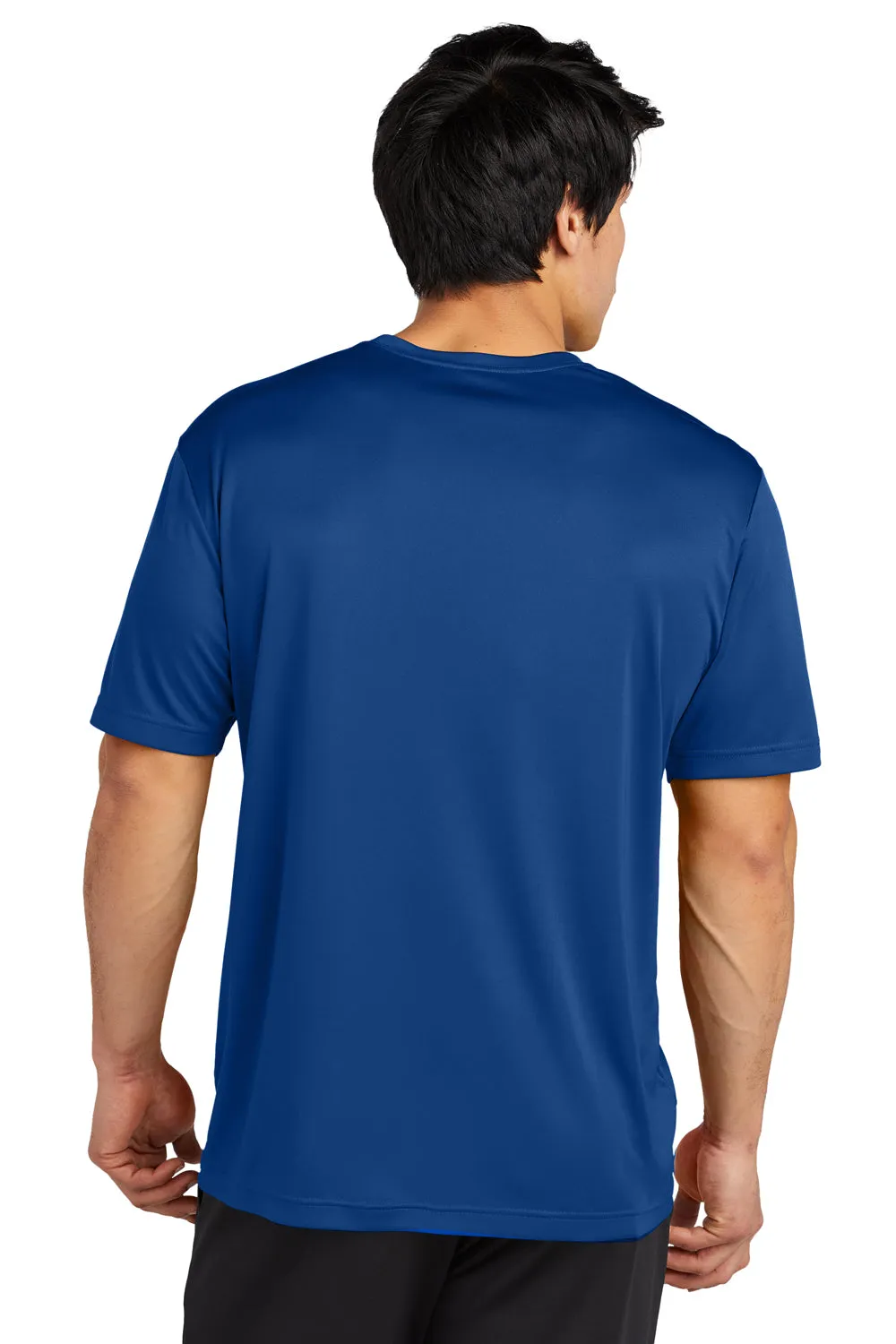 Sport-Tek Mens Re-Compete Moisture Wicking Short Sleeve Crewneck T-Shirt - True Royal Blue