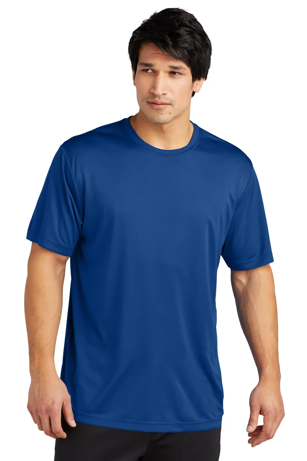 Sport-Tek Mens Re-Compete Moisture Wicking Short Sleeve Crewneck T-Shirt - True Royal Blue