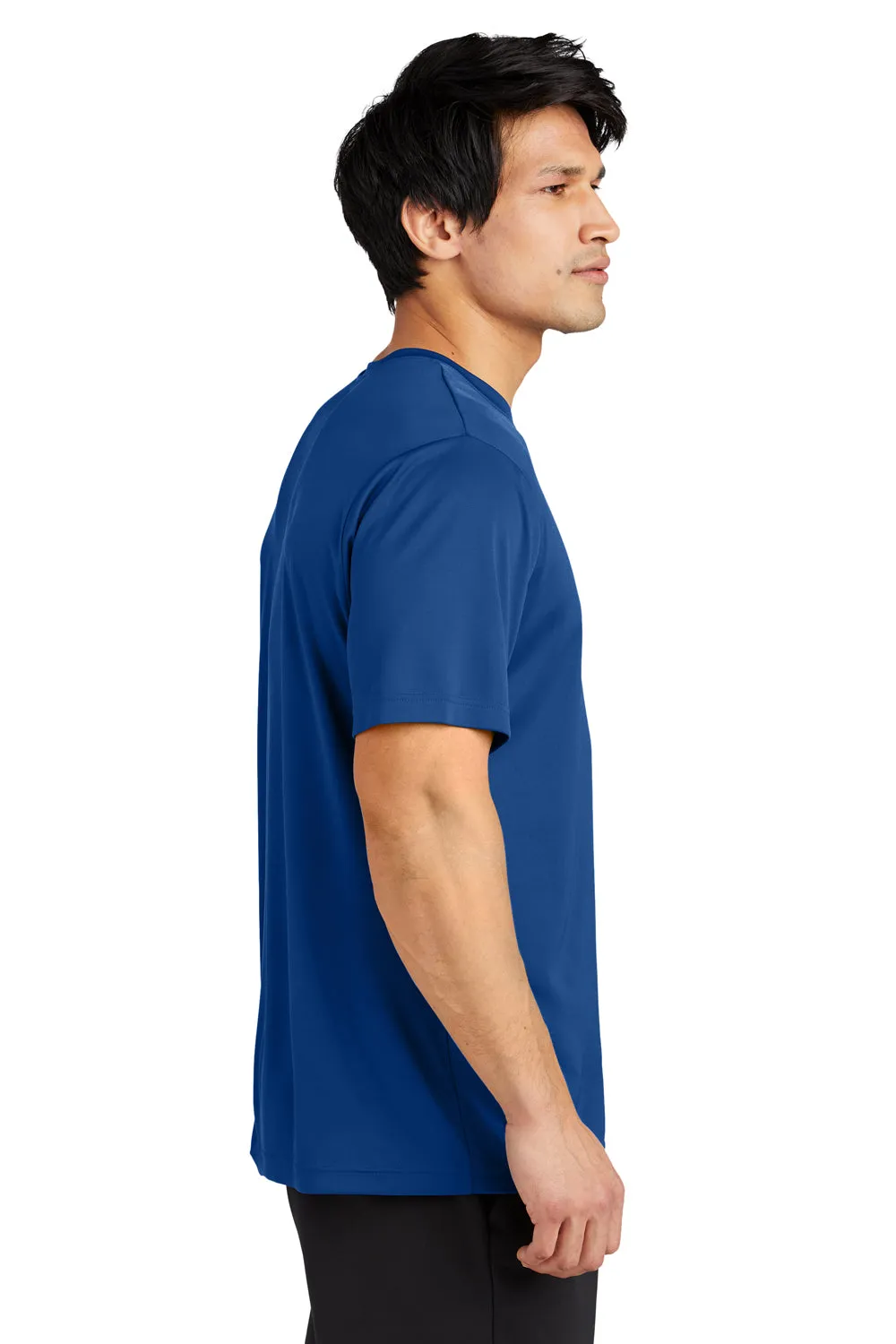 Sport-Tek Mens Re-Compete Moisture Wicking Short Sleeve Crewneck T-Shirt - True Royal Blue
