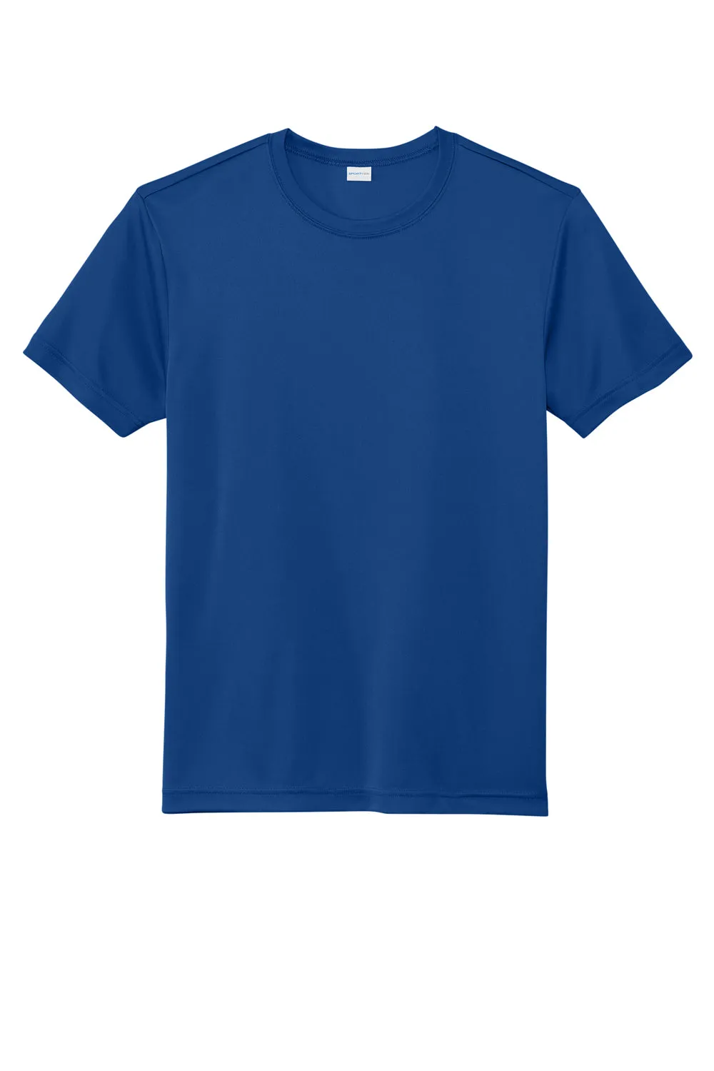 Sport-Tek Mens Re-Compete Moisture Wicking Short Sleeve Crewneck T-Shirt - True Royal Blue