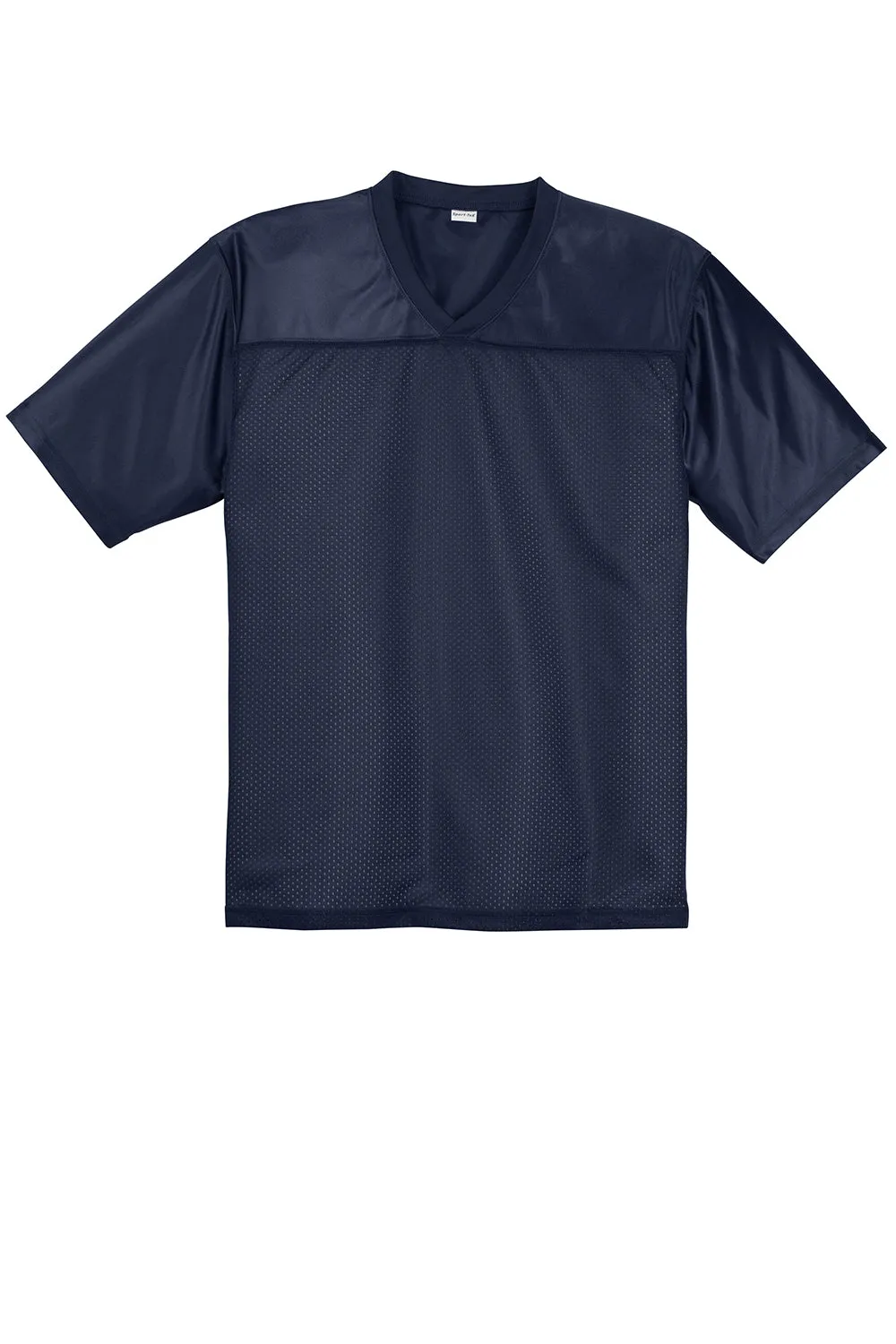 Sport-Tek Mens Short Sleeve V-Neck T-Shirt - True Navy Blue