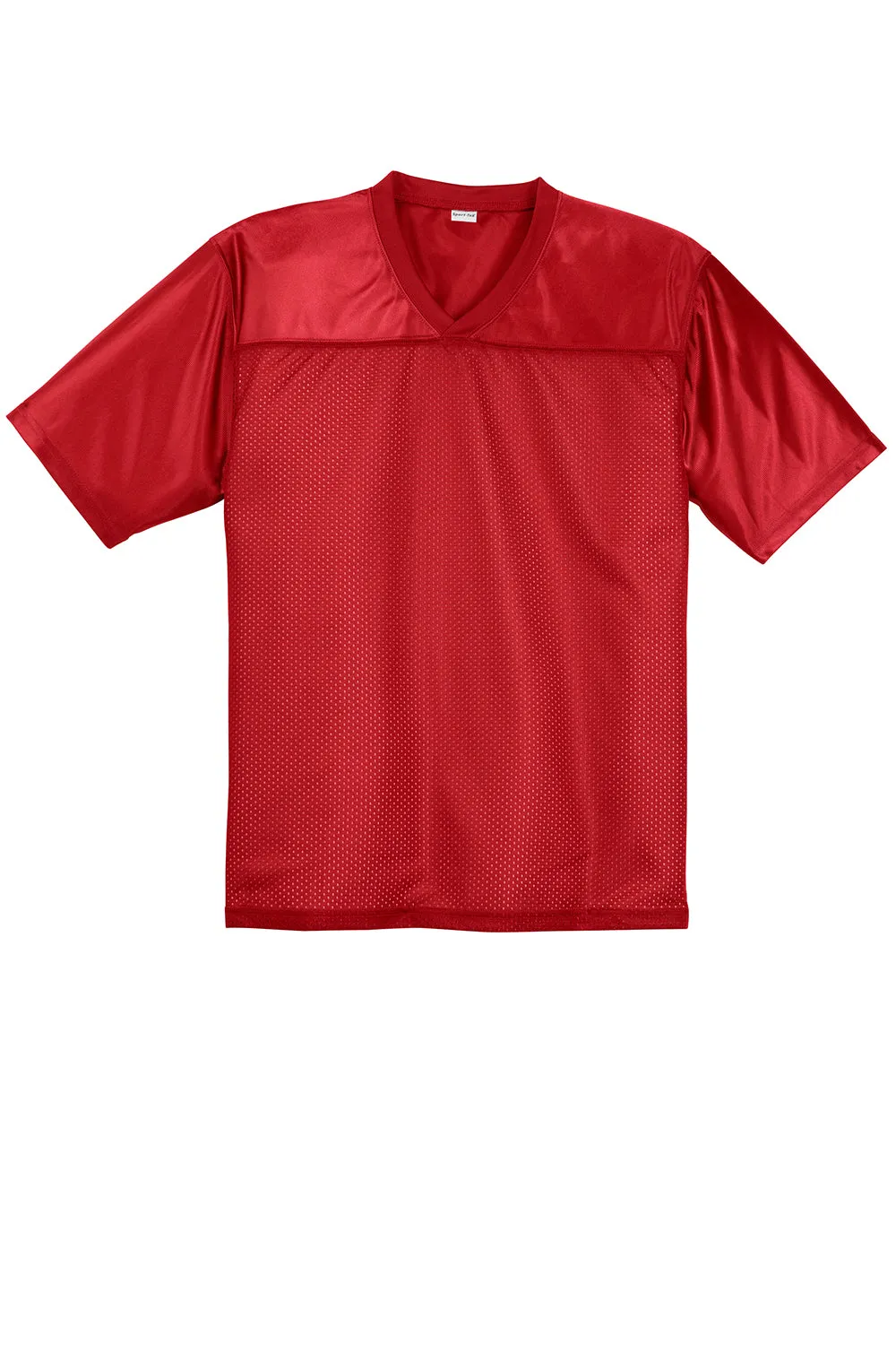 Sport-Tek Mens Short Sleeve V-Neck T-Shirt - True Red