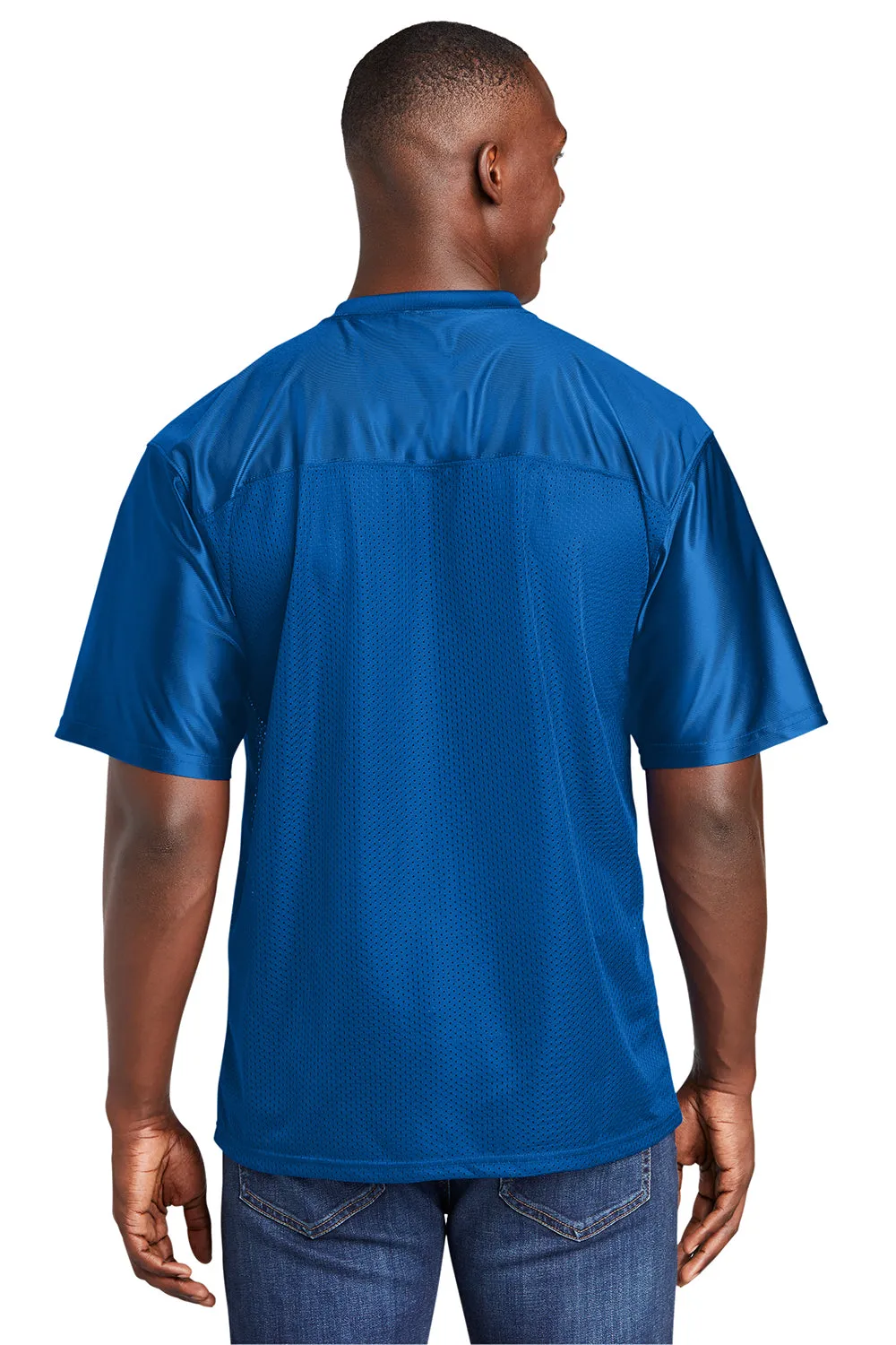 Sport-Tek Mens Short Sleeve V-Neck T-Shirt - True Royal Blue