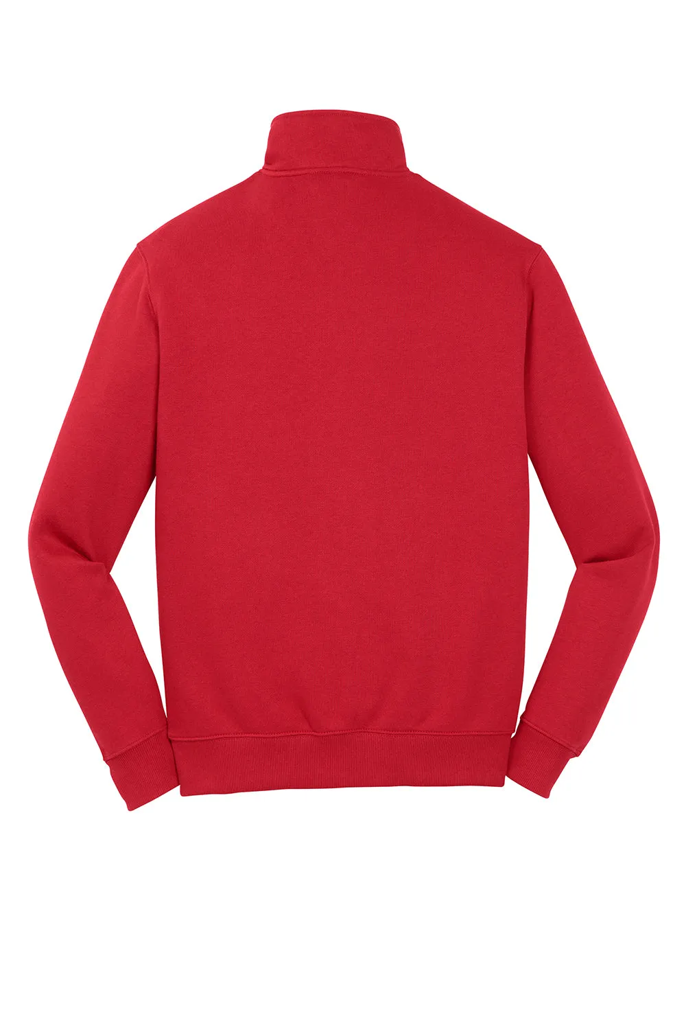 Sport-Tek Mens Shrink Resistant Fleece 1/4 Zip Sweatshirt - True Red