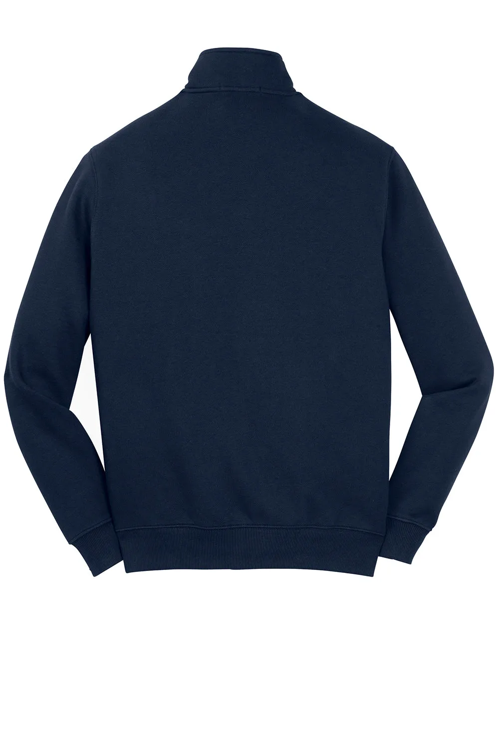 Sport-Tek Mens Shrink Resistant Fleece Full Zip Sweatshirt w/ Pockets - True Navy Blue