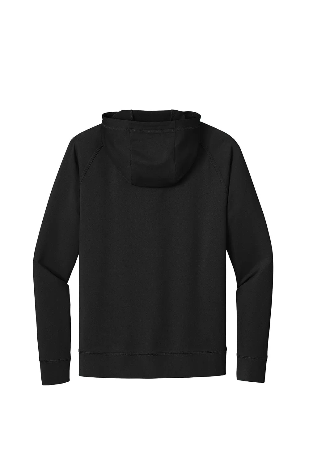 Sport-Tek Mens Sport-Wick Moisture Wicking 1/4 Zip Hooded Sweatshirt Hoodie w/ Pouch Pocket - Black