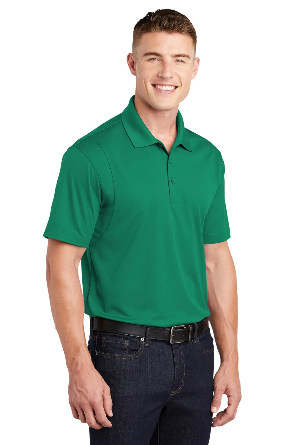 Sport-Tek Mens Sport-Wick Moisture Wicking Short Sleeve Polo Shirt - Kelly Green