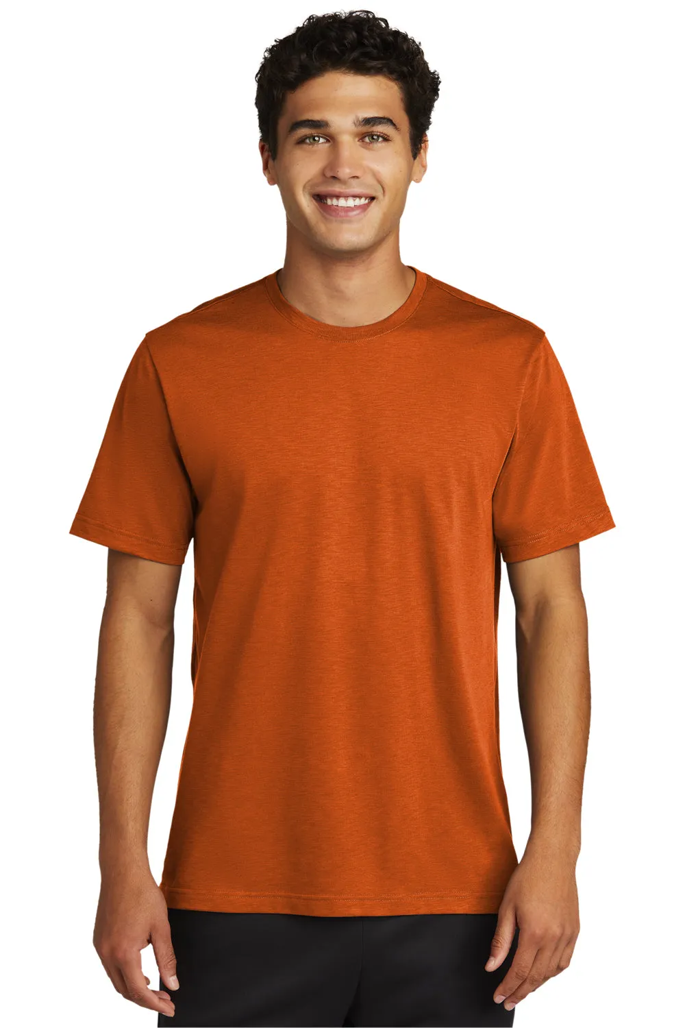Sport-Tek Mens Strive Moisture Wicking Short Sleeve Crewneck T-Shirt - Texas Orange - Closeout