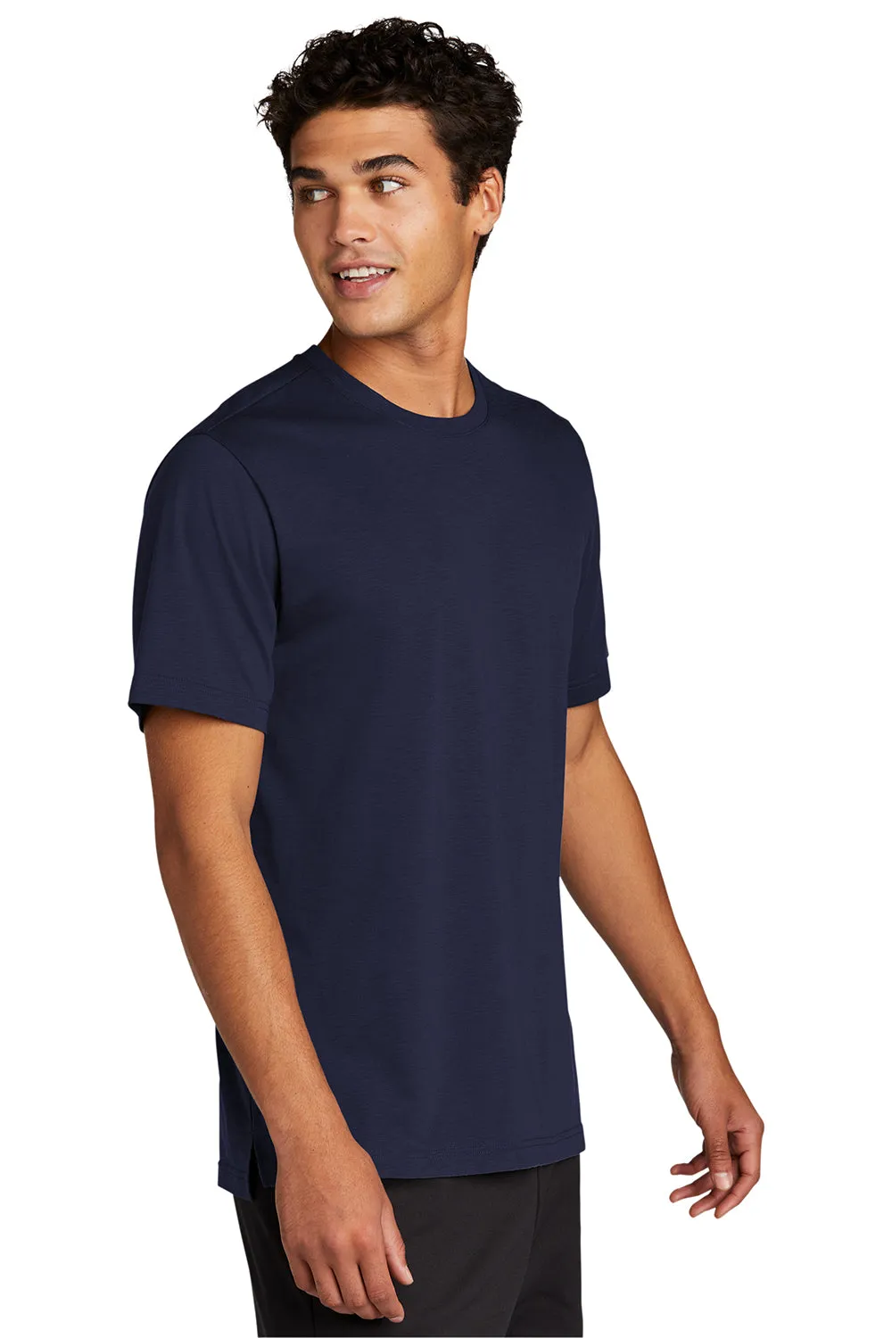 Sport-Tek Mens Strive Moisture Wicking Short Sleeve Crewneck T-Shirt - True Navy Blue