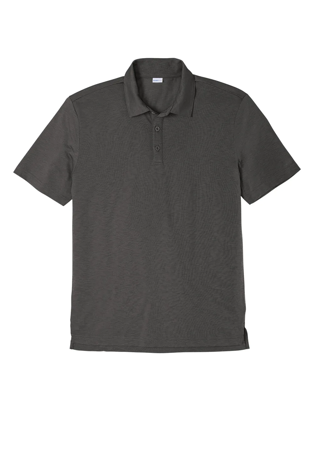 Sport-Tek Mens Strive Moisture Wicking Short Sleeve Polo Shirt - Graphite Grey