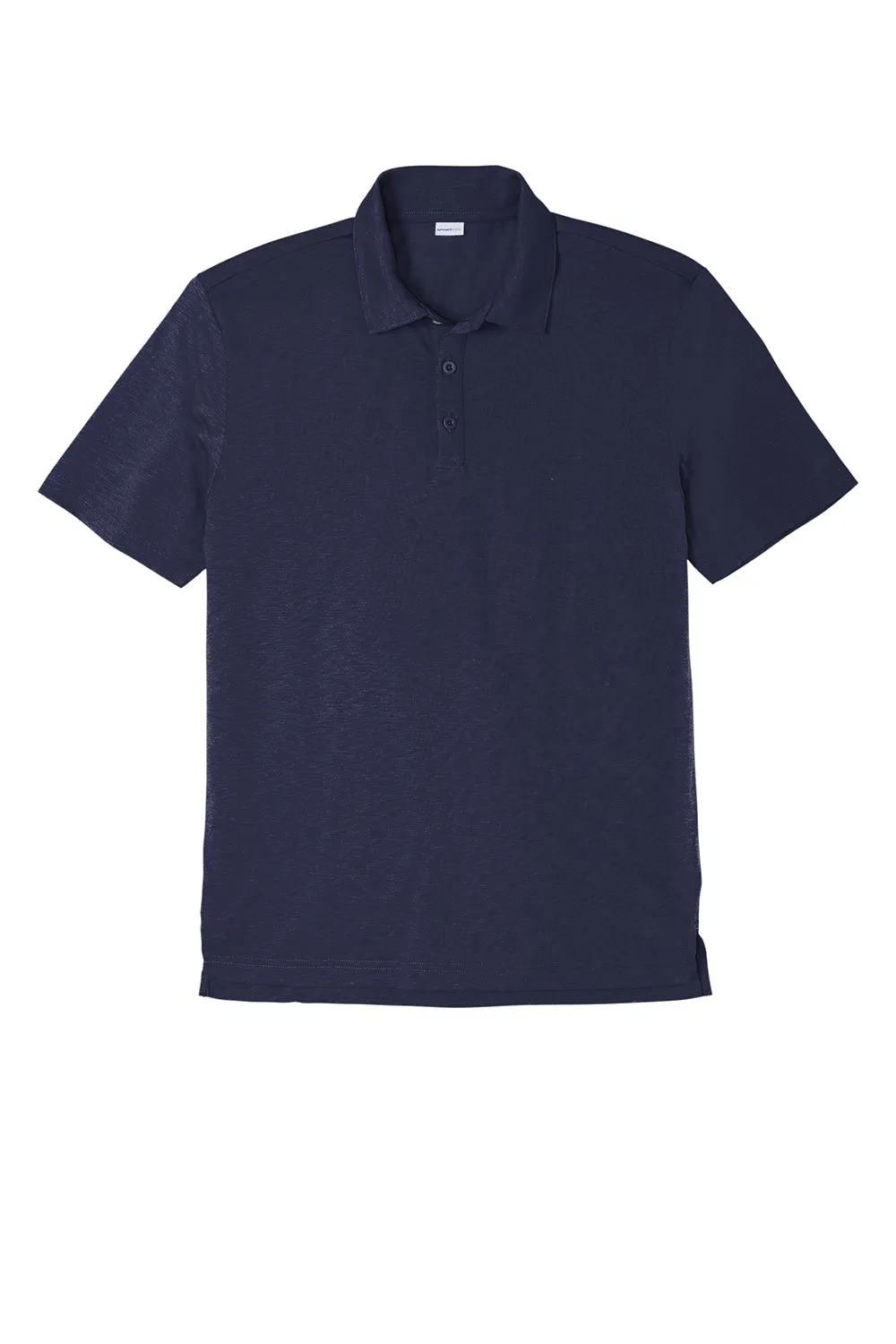 Sport-Tek Mens Strive Moisture Wicking Short Sleeve Polo Shirt - True Navy Blue