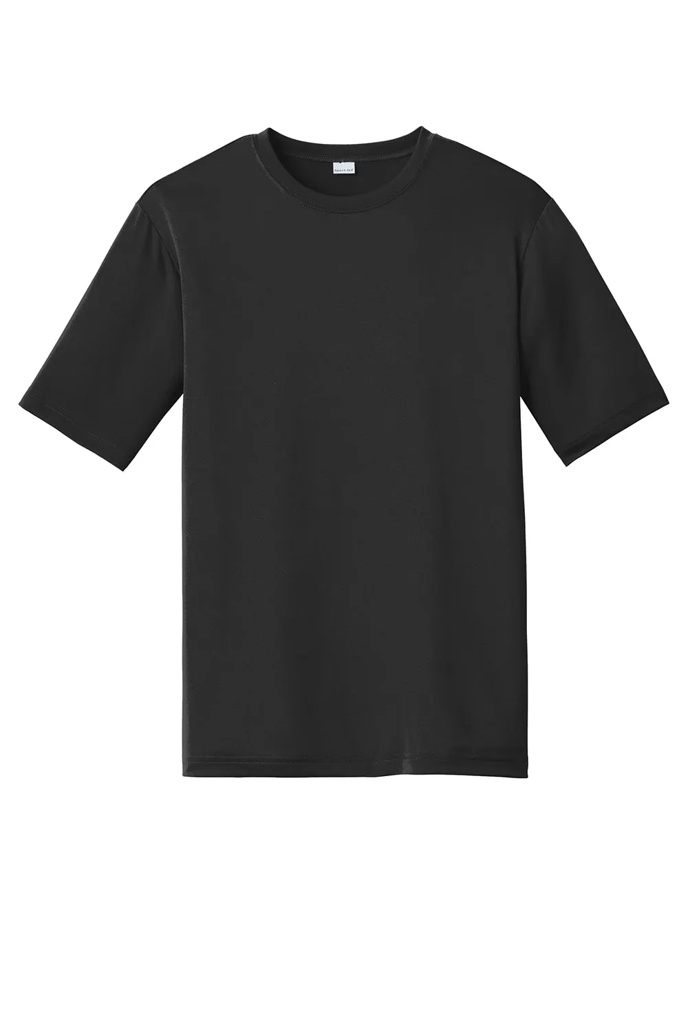 Sport-Tek Mens Tough Moisture Wicking Short Sleeve Crewneck T-Shirt - Black