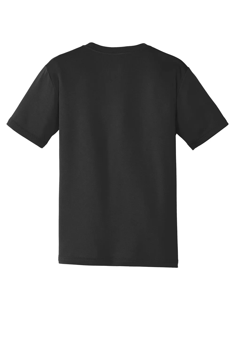 Sport-Tek Mens Tough Moisture Wicking Short Sleeve Crewneck T-Shirt - Black