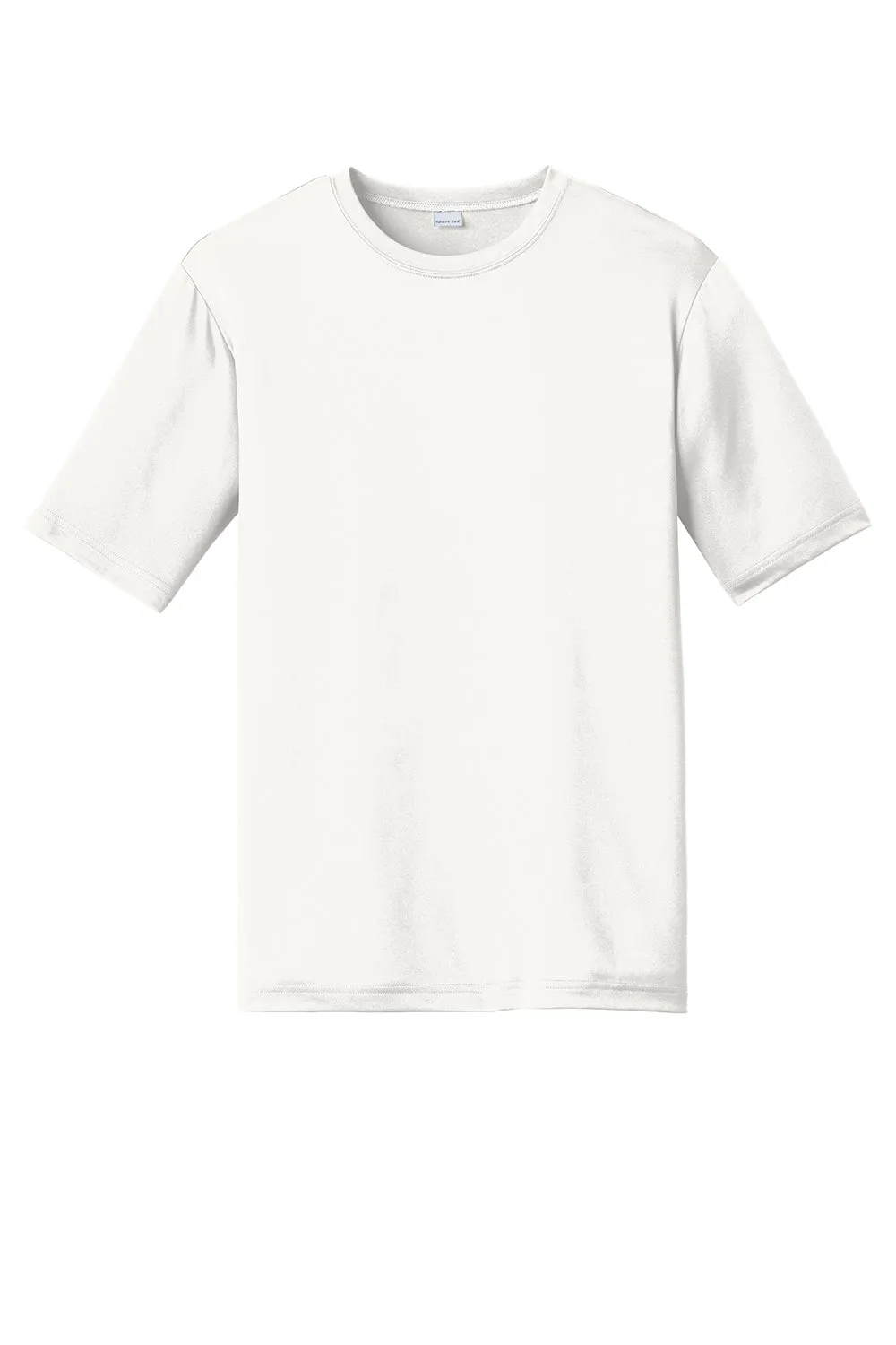 Sport-Tek Mens Tough Moisture Wicking Short Sleeve Crewneck T-Shirt - White