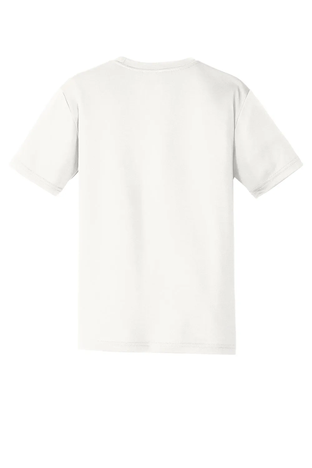 Sport-Tek Mens Tough Moisture Wicking Short Sleeve Crewneck T-Shirt - White