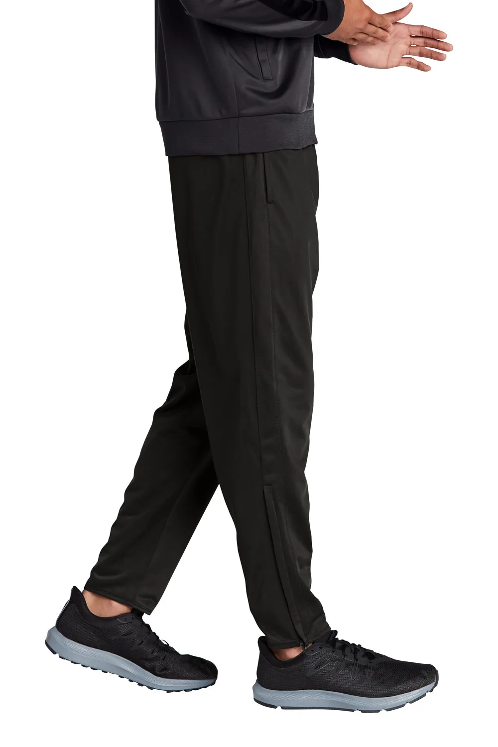 Sport-Tek Mens Tricot Track Pants w/ Pockets - Black
