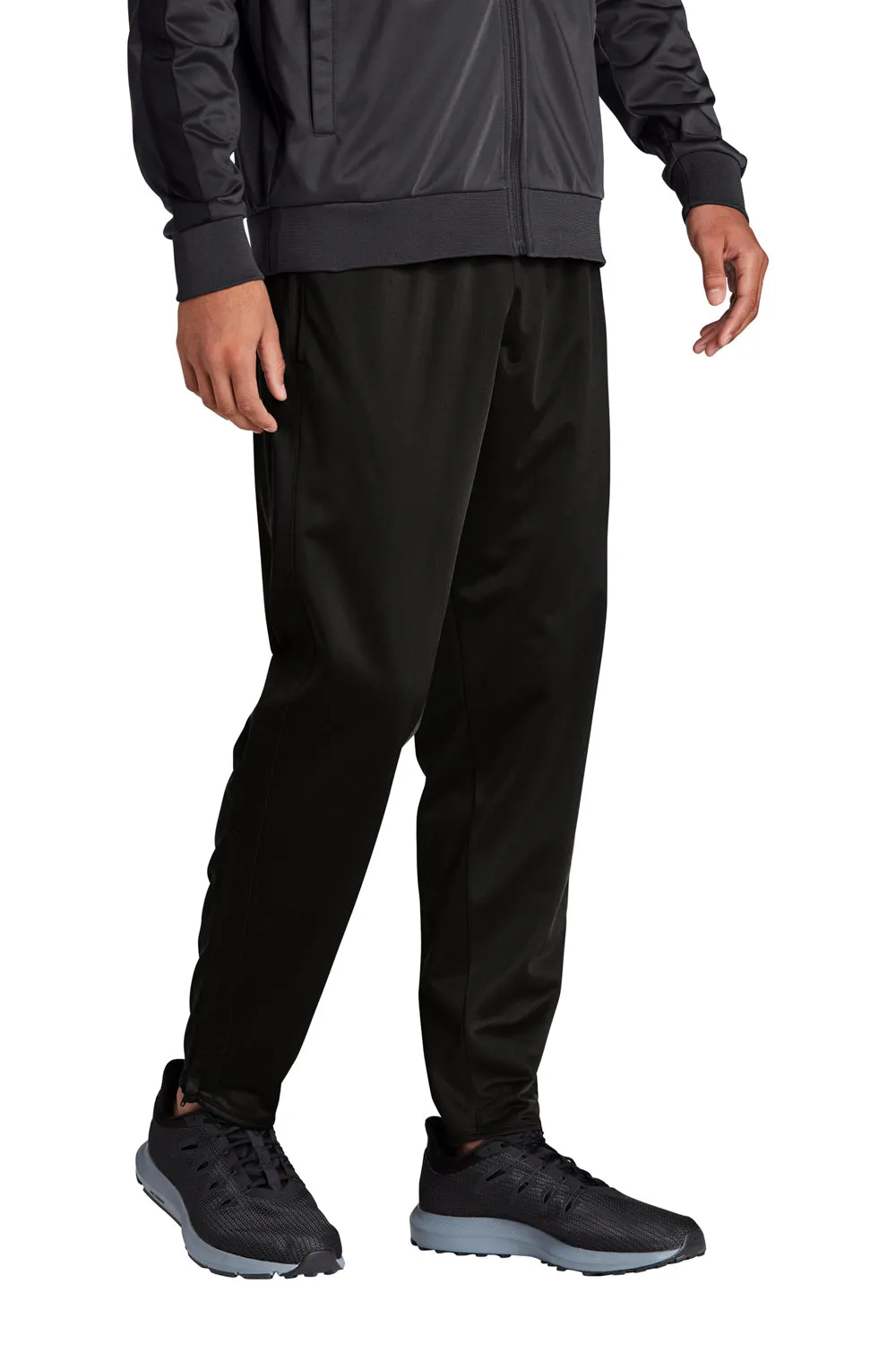 Sport-Tek Mens Tricot Track Pants w/ Pockets - Black