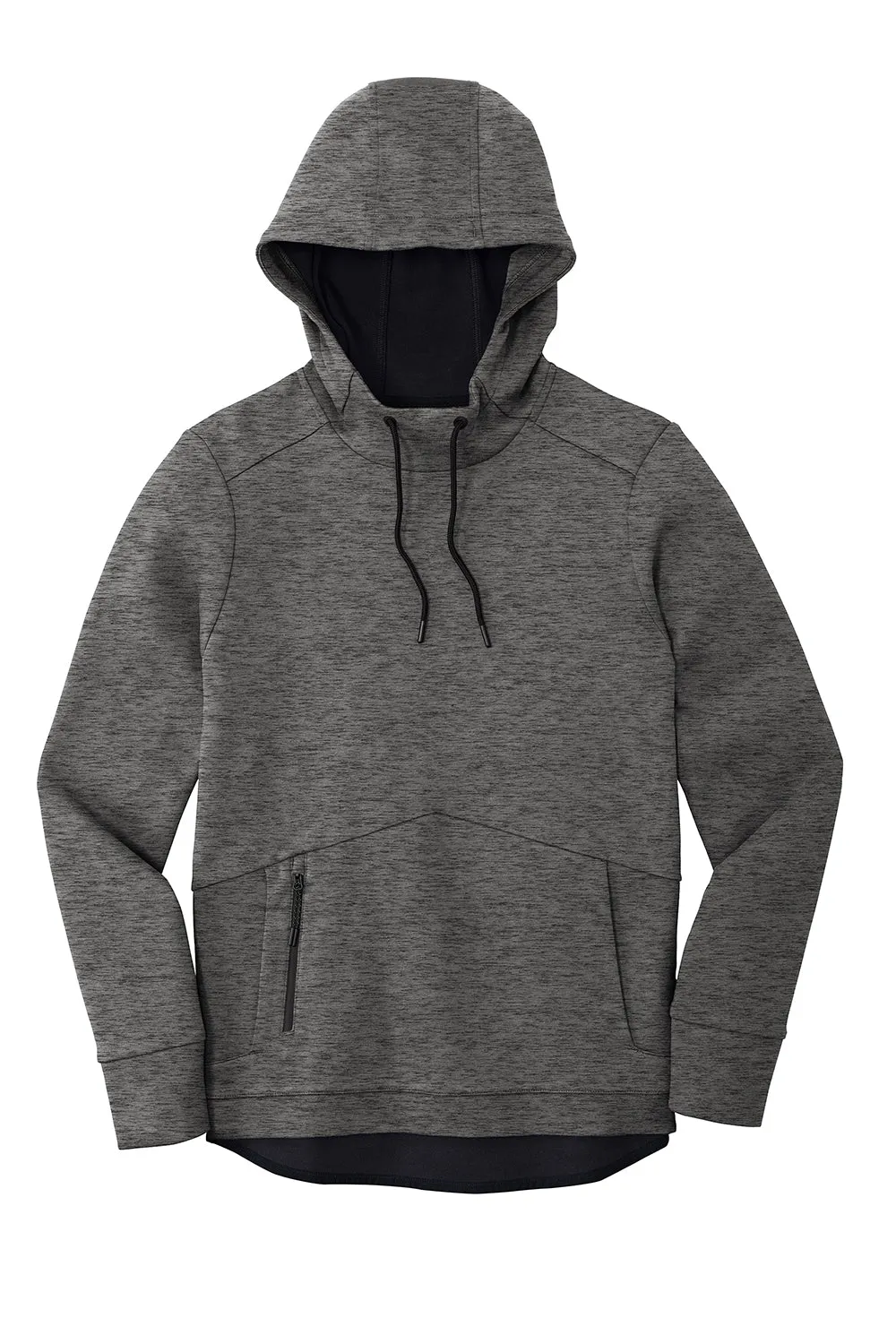 Sport-Tek Mens Triumph Fleece Hooded Sweatshirt Hoodie w/ Pouch Pocket - Heather Dark Grey