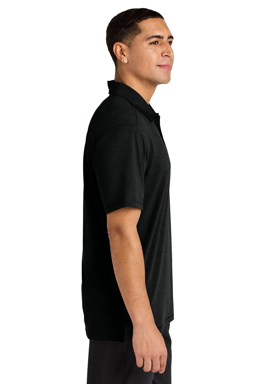 Sport-Tek Mens Versa Moisture Wicking Short Sleeve Polo Shirt - Black