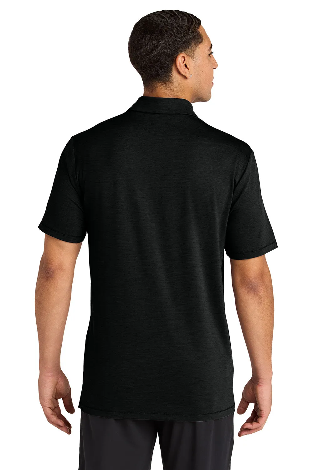 Sport-Tek Mens Versa Moisture Wicking Short Sleeve Polo Shirt - Black
