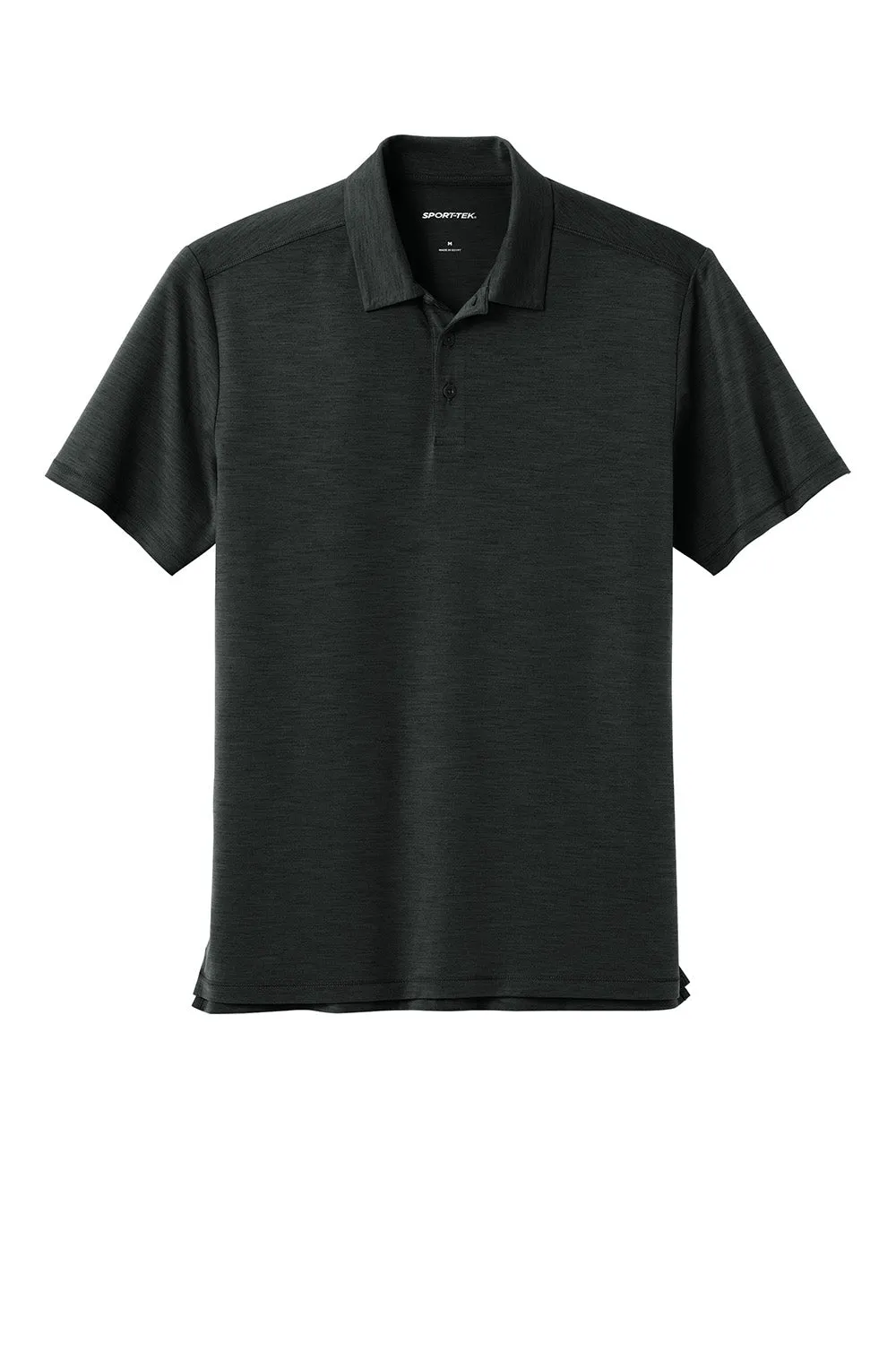 Sport-Tek Mens Versa Moisture Wicking Short Sleeve Polo Shirt - Black