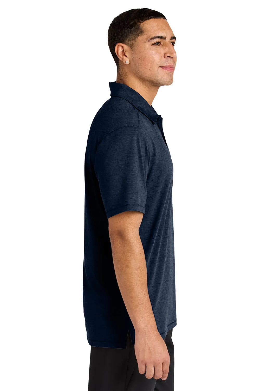 Sport-Tek Mens Versa Moisture Wicking Short Sleeve Polo Shirt - True Navy Blue