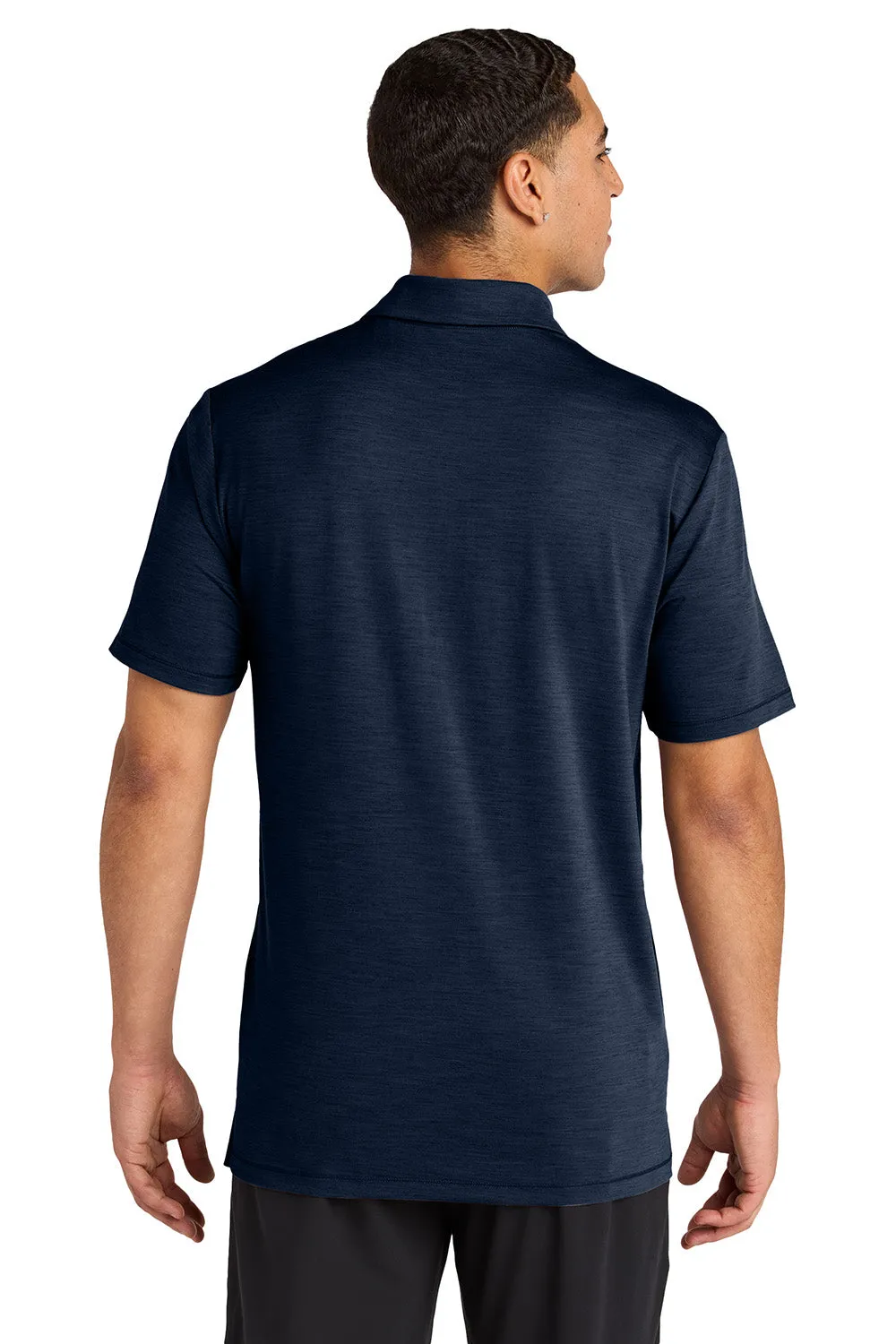 Sport-Tek Mens Versa Moisture Wicking Short Sleeve Polo Shirt - True Navy Blue