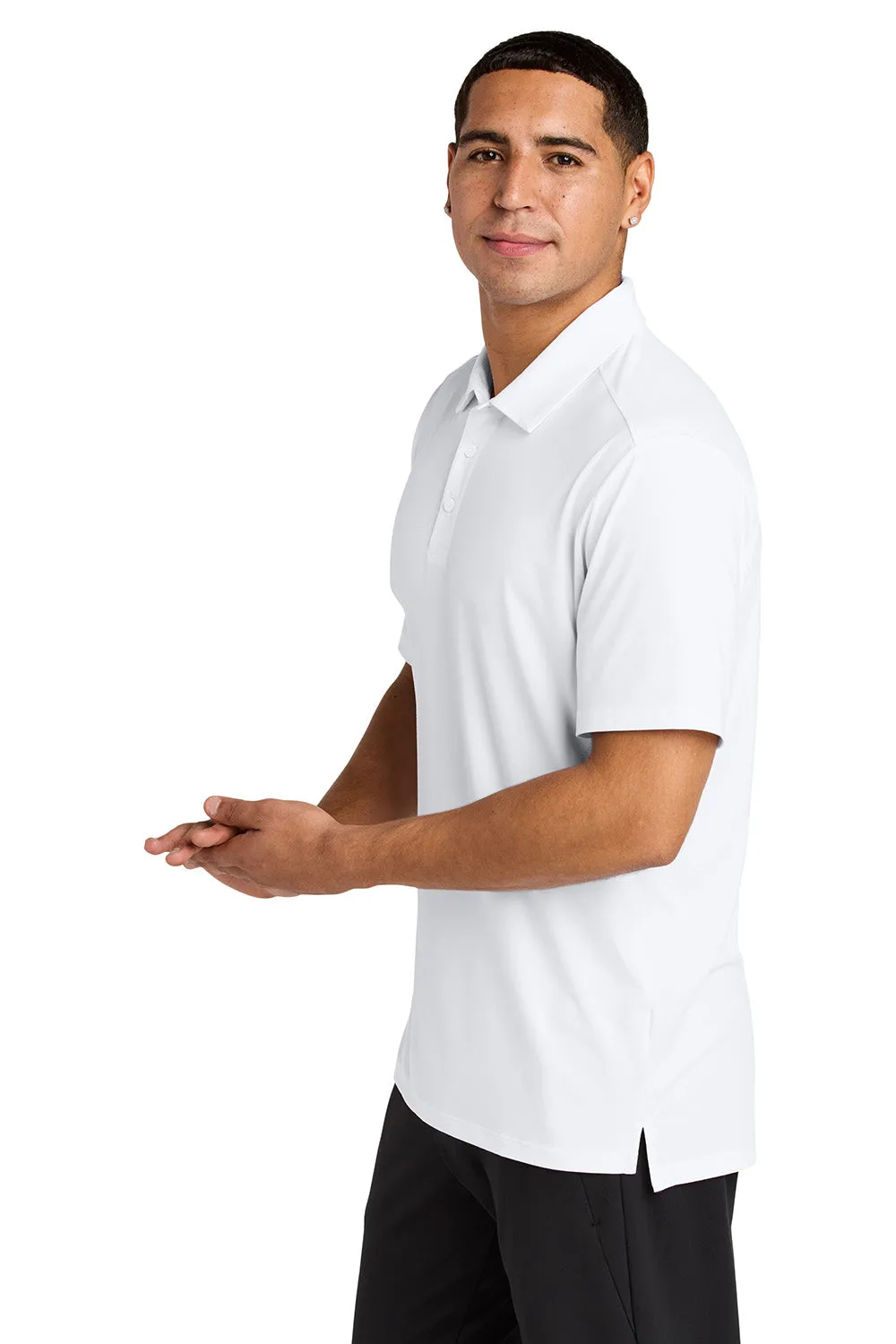 Sport-Tek Mens Versa Moisture Wicking Short Sleeve Polo Shirt - White