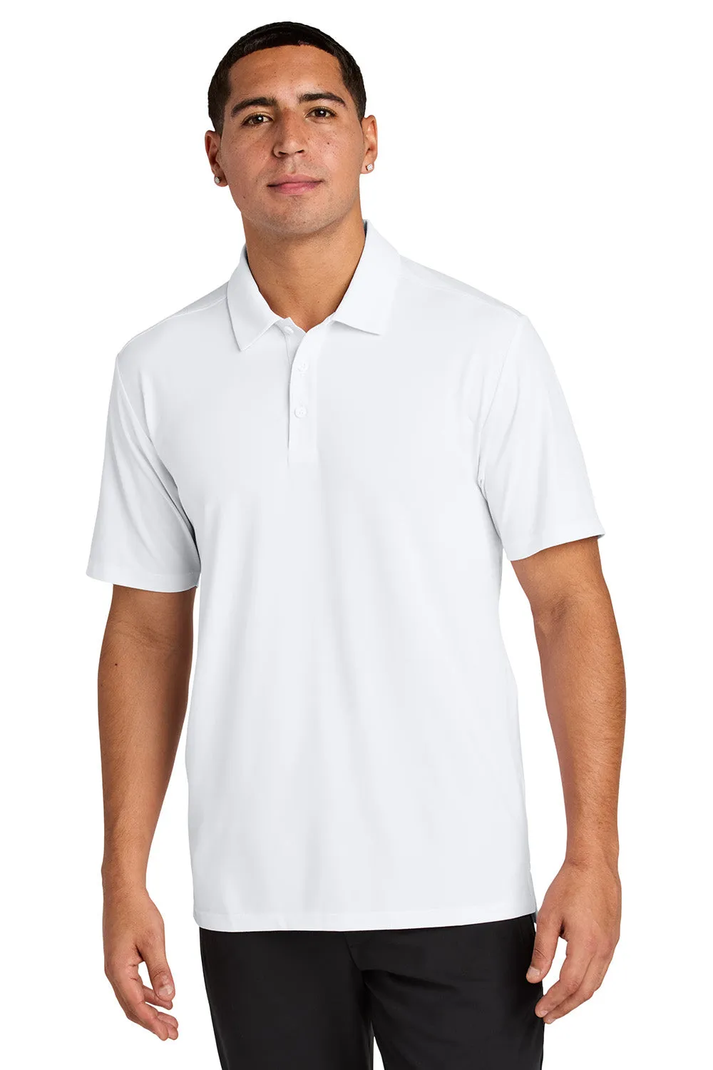 Sport-Tek Mens Versa Moisture Wicking Short Sleeve Polo Shirt - White