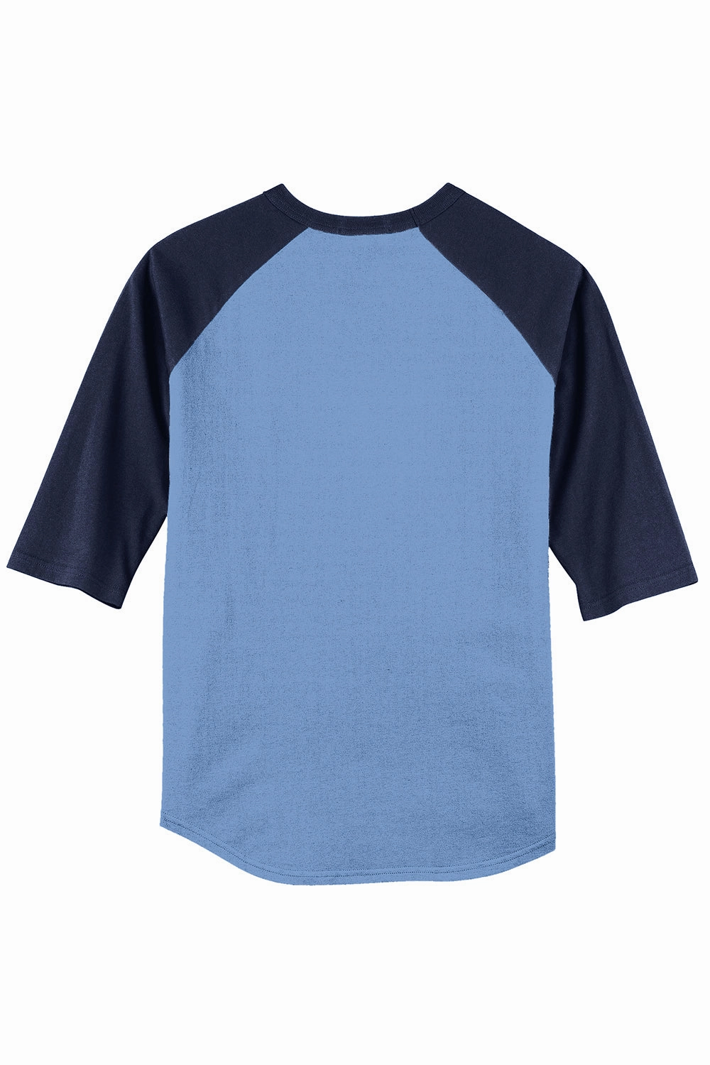 Sport-Tek Mens 3/4 Sleeve Crewneck T-Shirt - Carolina Blue/Navy Blue