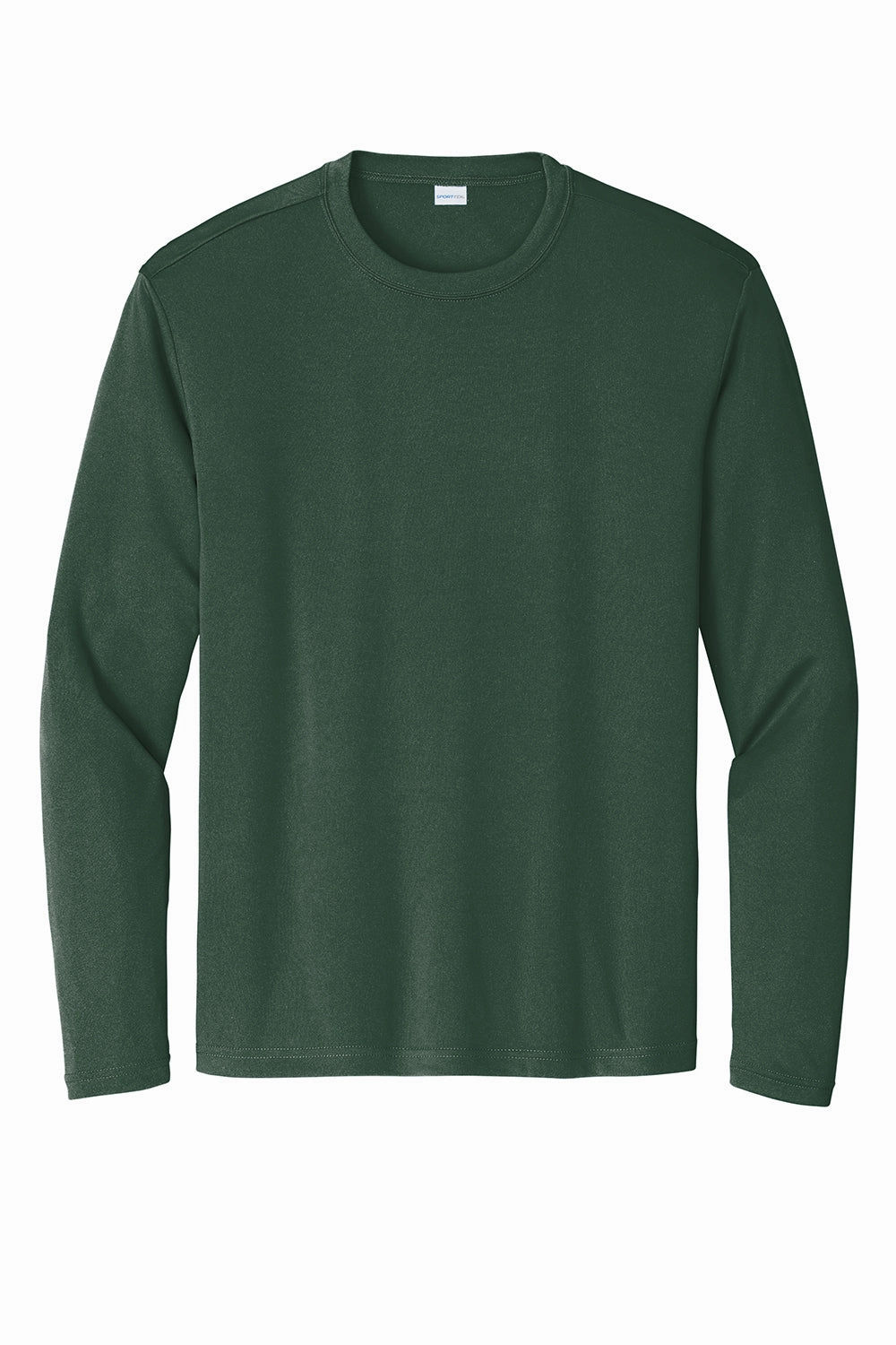 Sport-Tek Mens Competitor Moisture Wicking Long Sleeve Crewneck T-Shirt - Forest Green