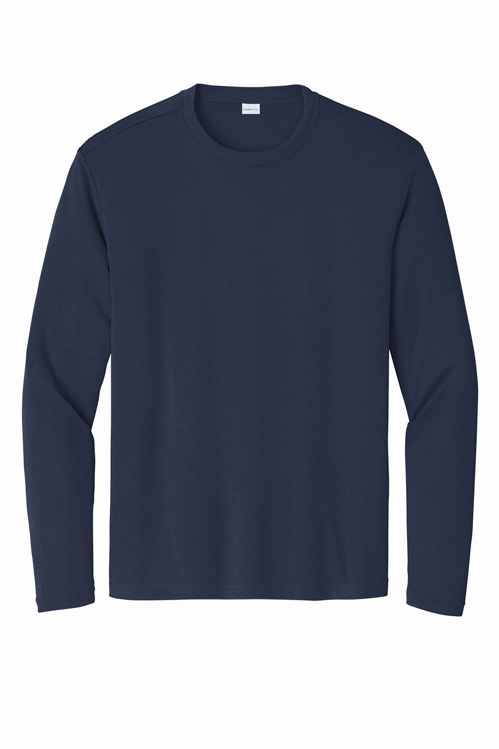 Sport-Tek Mens Competitor Moisture Wicking Long Sleeve Crewneck T-Shirt - True Navy Blue