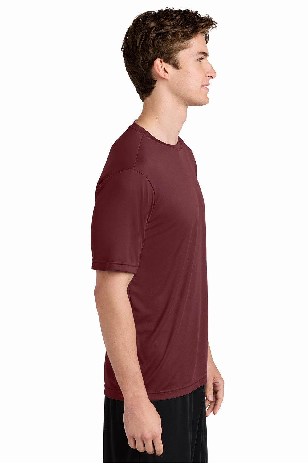 Sport-Tek Mens Competitor Moisture Wicking Short Sleeve Crewneck T-Shirt - Cardinal Red