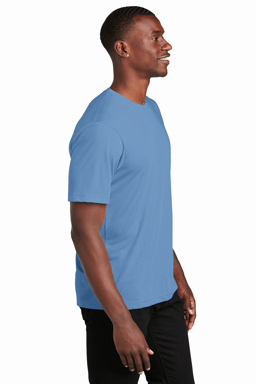 Sport-Tek Mens Competitor Moisture Wicking Short Sleeve Crewneck T-Shirt - Carolina Blue