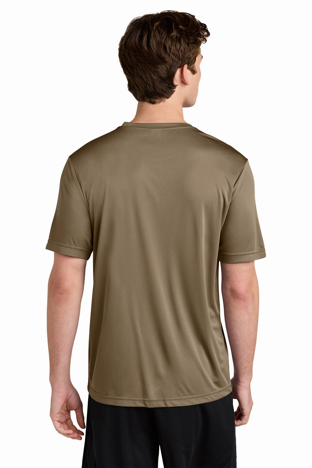 Sport-Tek Mens Competitor Moisture Wicking Short Sleeve Crewneck T-Shirt - Woodland Brown