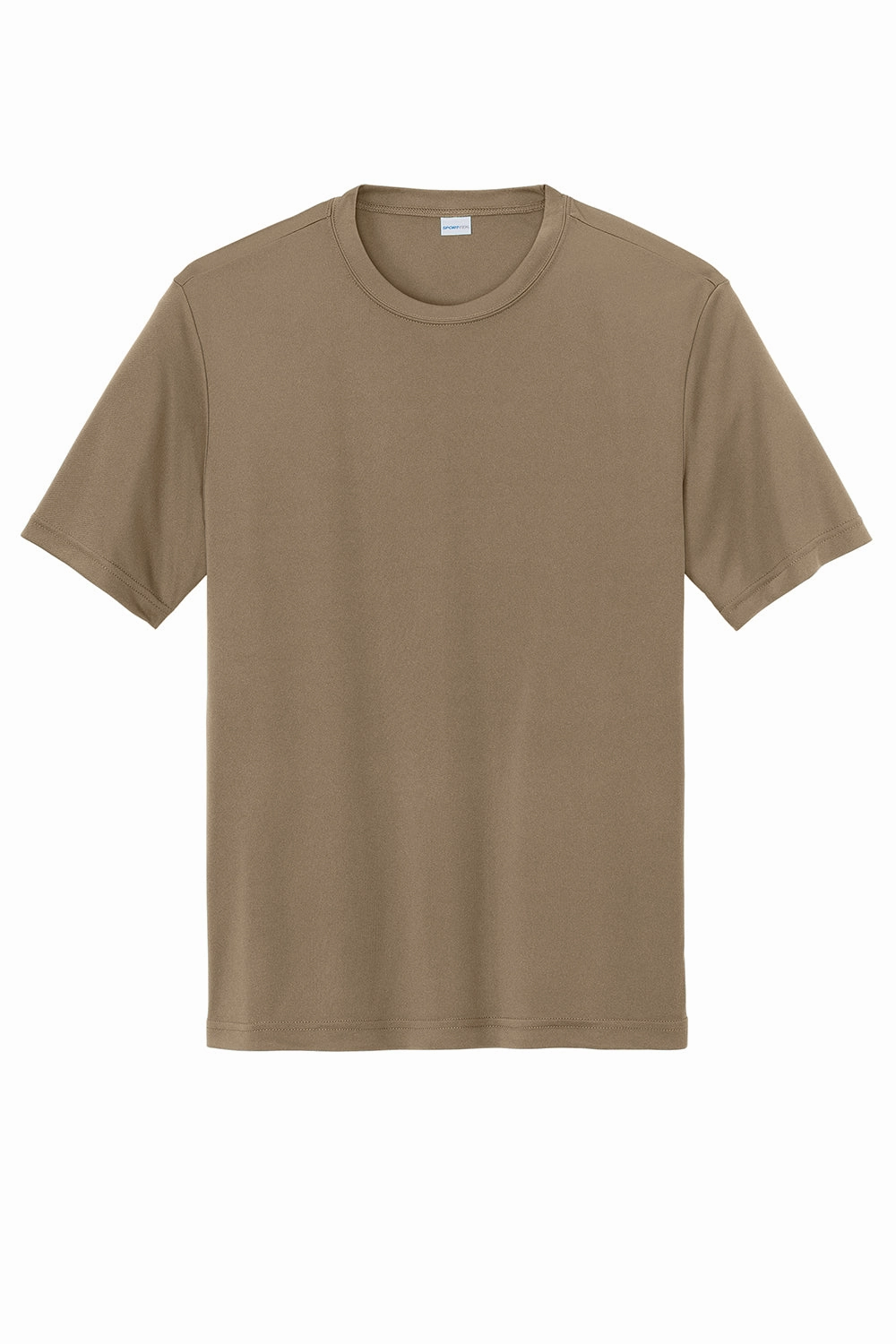 Sport-Tek Mens Competitor Moisture Wicking Short Sleeve Crewneck T-Shirt - Woodland Brown
