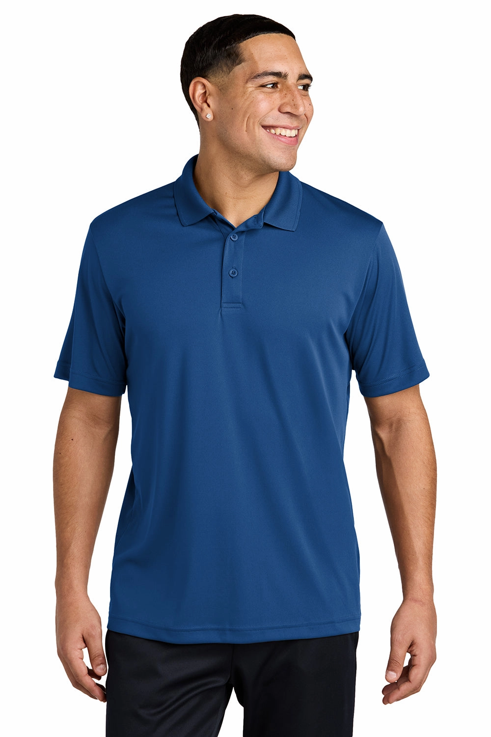 Sport-Tek Mens Competitor Moisture Wicking Short Sleeve Polo Shirt - Royal Blue - Closeout