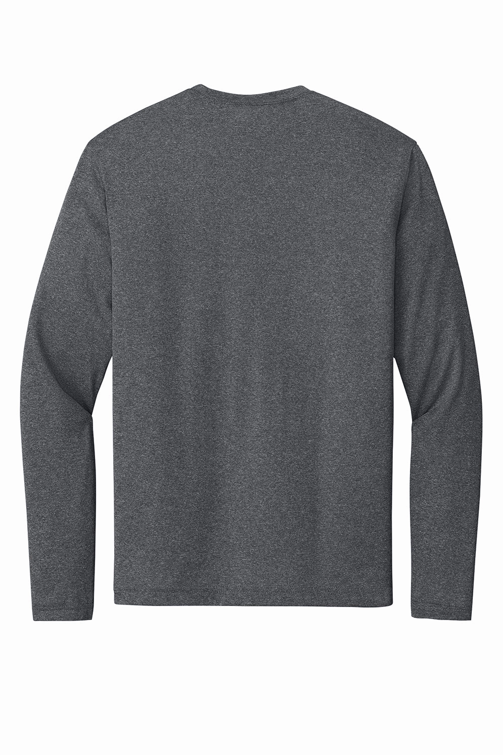 Sport-Tek Mens Contender Heather Moisture Wicking Long Sleeve Crewneck T-Shirt - Heather Graphite Grey
