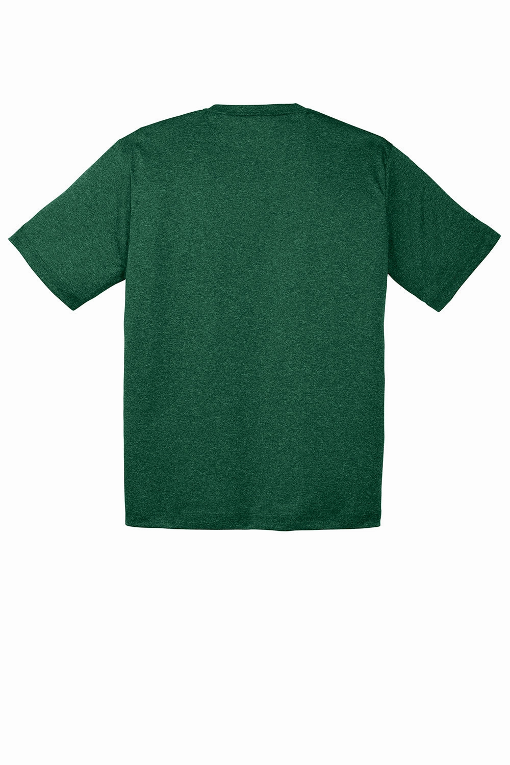 Sport-Tek Mens Contender Heather Moisture Wicking Short Sleeve Crewneck T-Shirt - Heather Forest Green