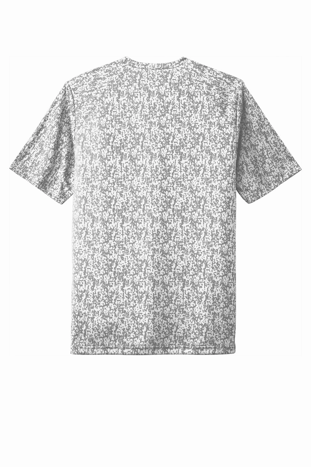 Sport-Tek Mens Digi Camo Moisture Wicking Short Sleeve Crewneck T-Shirt - White